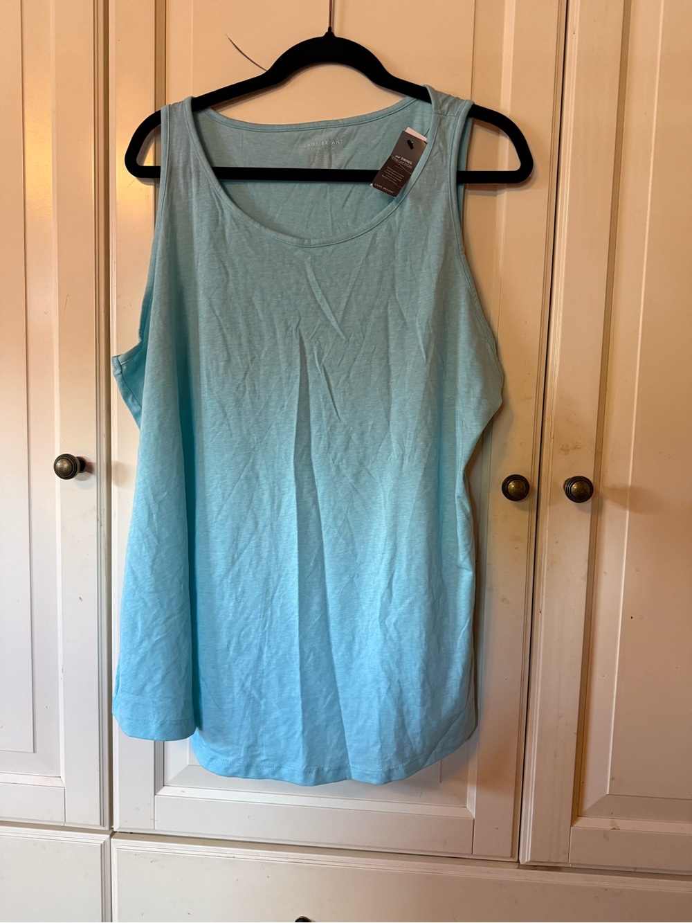 Lane Bryant Aqua Scoop Neck Tank Top